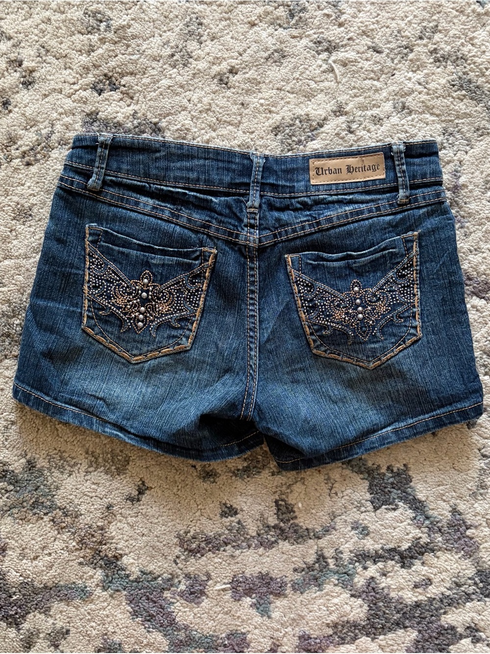 Y2K Urban Heritage Low Rise Denim Shorts